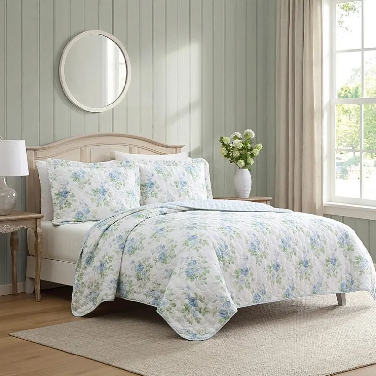 Laura Ashley Linley 3-pc. Floral Reversible Quilt Set