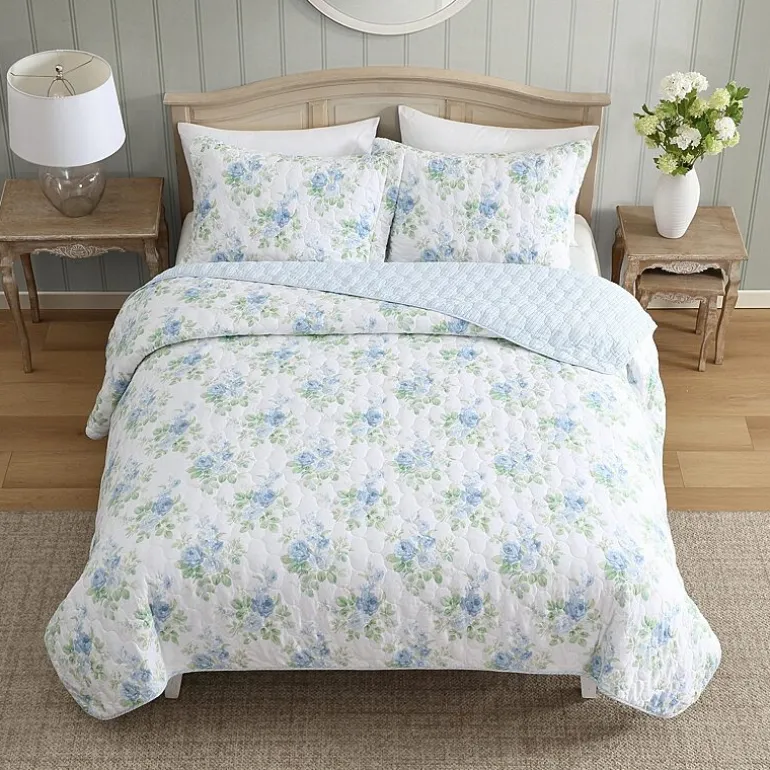 Laura Ashley Linley 3-pc. Floral Reversible Quilt Set
