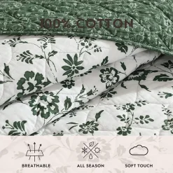 Laura Ashley Miranda Easy Care Quilt Set