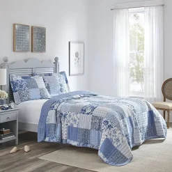 Laura Ashley Paisley Floral Reversible Quilt Set
