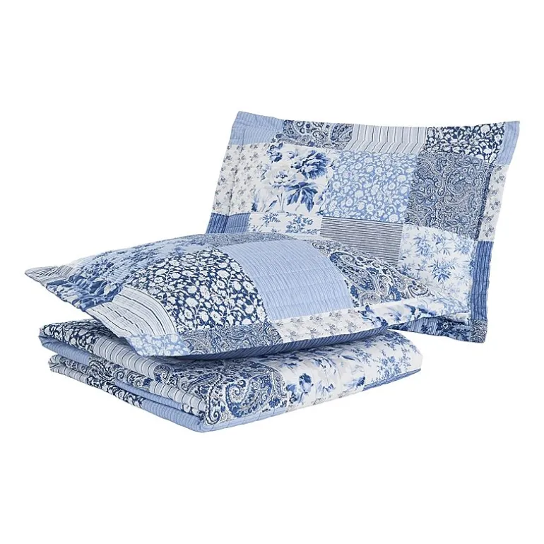 Laura Ashley Paisley Floral Reversible Quilt Set