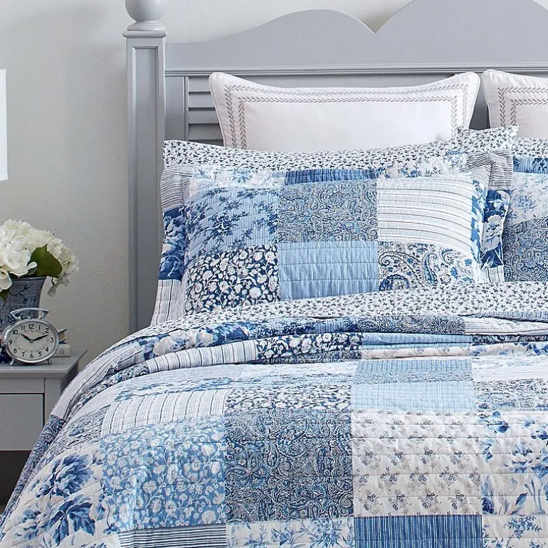 Laura Ashley Paisley Floral Reversible Quilt Set