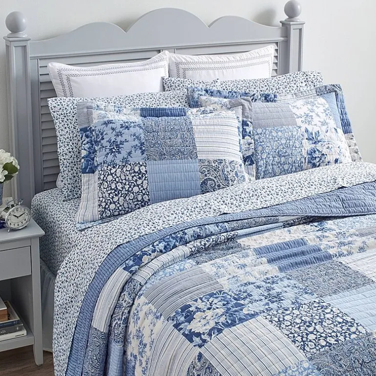 Laura Ashley Paisley Floral Reversible Quilt Set