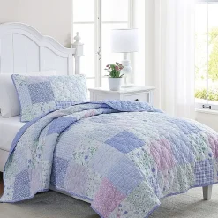 Laura Ashley Parker Patchwork Quilt Set