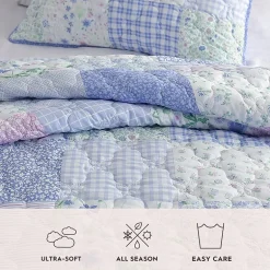 Laura Ashley Parker Patchwork Quilt Set