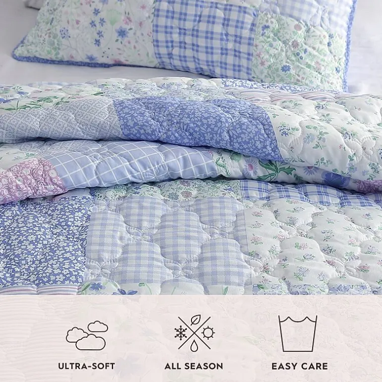 Laura Ashley Parker Patchwork Quilt Set