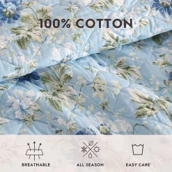 Laura Ashley Peony Garden Quilt Set