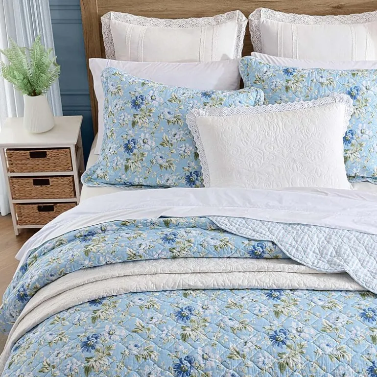 Laura Ashley Peony Garden Quilt Set