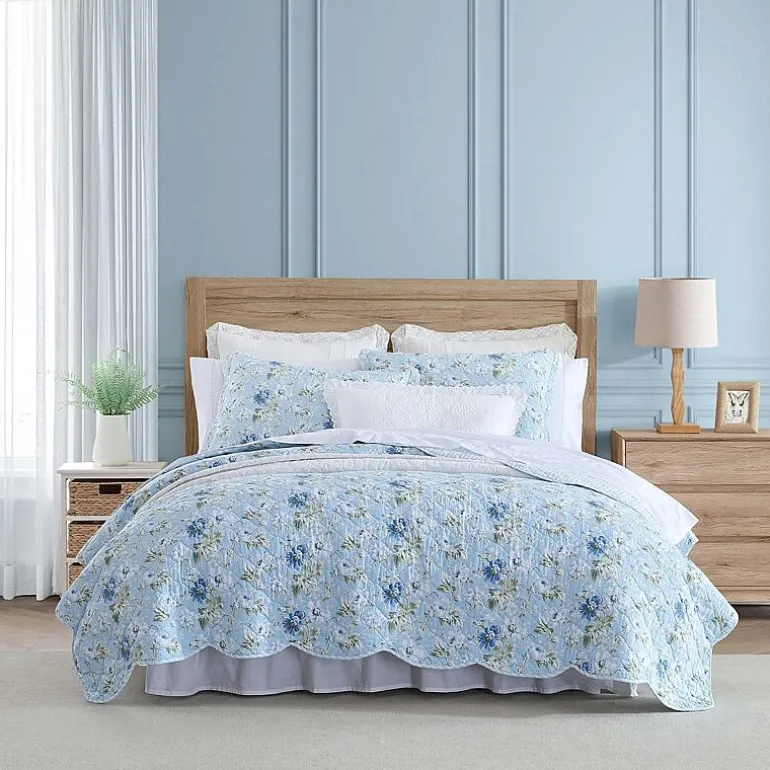 Laura Ashley Peony Garden Quilt Set
