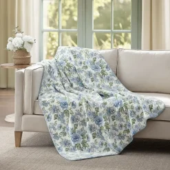 Laura Ashley Reversible Coco Plush Throw