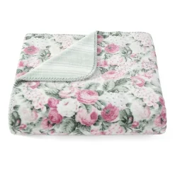 Laura Ashley Reversible Coco Plush Throw
