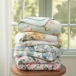Laura Ashley Reversible Coco Plush Throw
