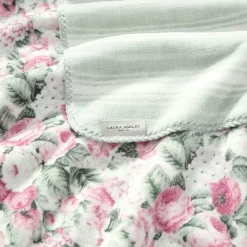 Laura Ashley Reversible Coco Plush Throw