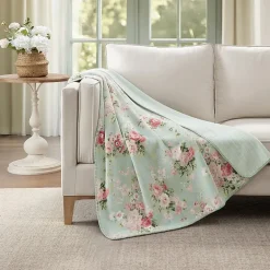 Laura Ashley Reversible Coco Plush Throw