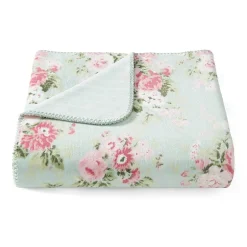 Laura Ashley Reversible Coco Plush Throw