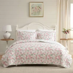 Laura Ashley Sweet Memories 3-pc. Reversible Quilt Set