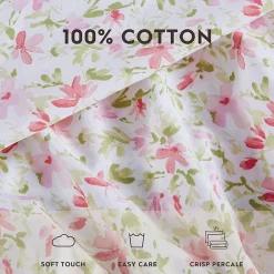 Laura Ashley 200tc 100% Cotton Percale Sheet Set