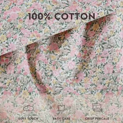 Laura Ashley 200tc 100% Cotton Percale Sheet Set