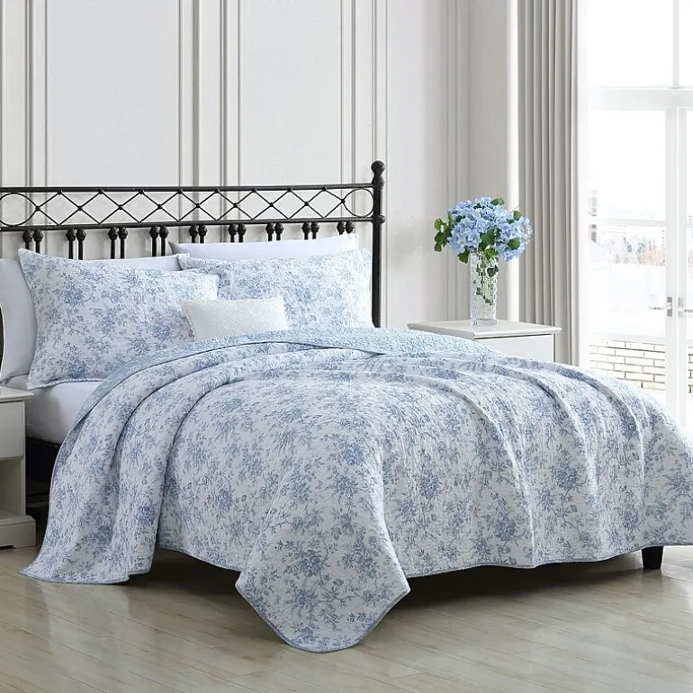 Laura Ashley Walled Garden Floral Reversible Quilt Set