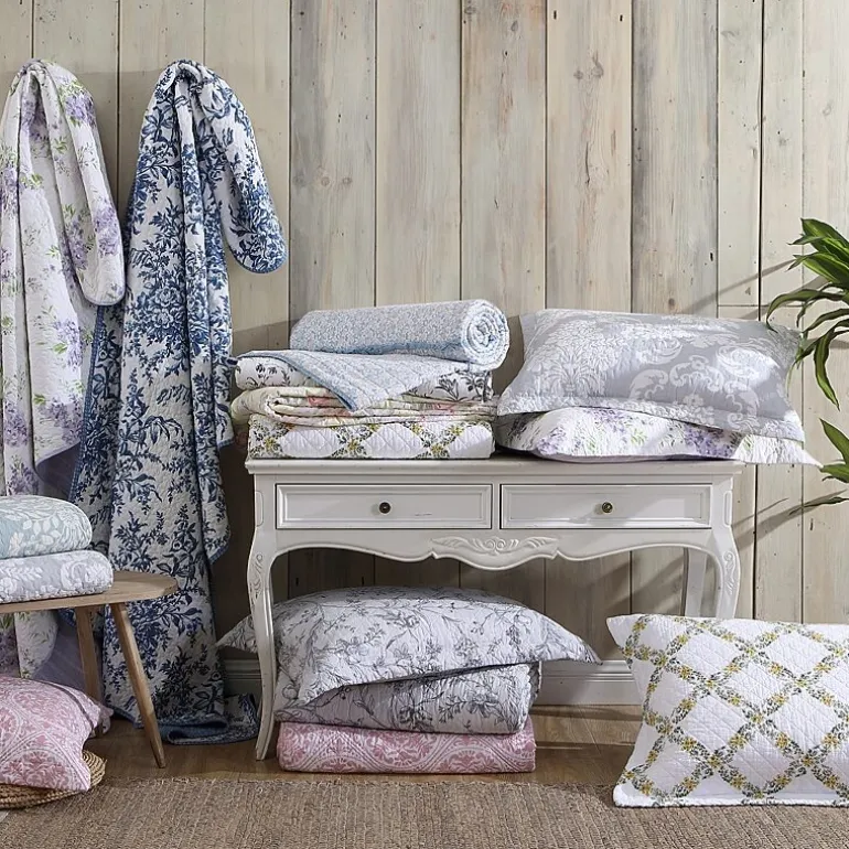 Laura Ashley Walled Garden Floral Reversible Quilt Set
