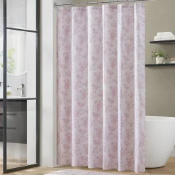 Laura Ashley Walled Garden Textured Floral Shower Curtain