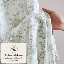 Laura Ashley Walled Garden Textured Floral Shower Curtain