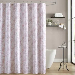 Laura Ashley Walled Garden Textured Floral Shower Curtain
