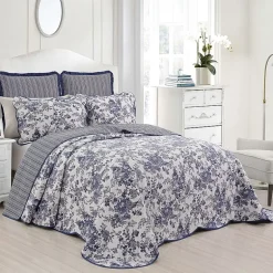 Laurel Manor Toile Garden Cotton Bedspread