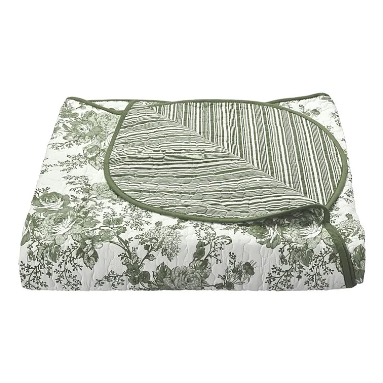 Laurel Manor Toile Garden Cotton Bedspread