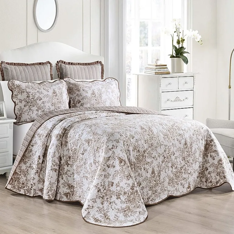 Laurel Manor Toile Garden Cotton Bedspread