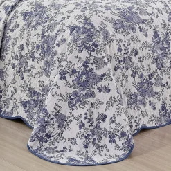 Laurel Manor Toile Garden Cotton Bedspread