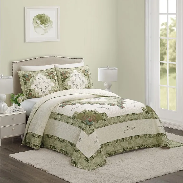 Laurel & Mayfair Alexis Floral Cotton Bedspread