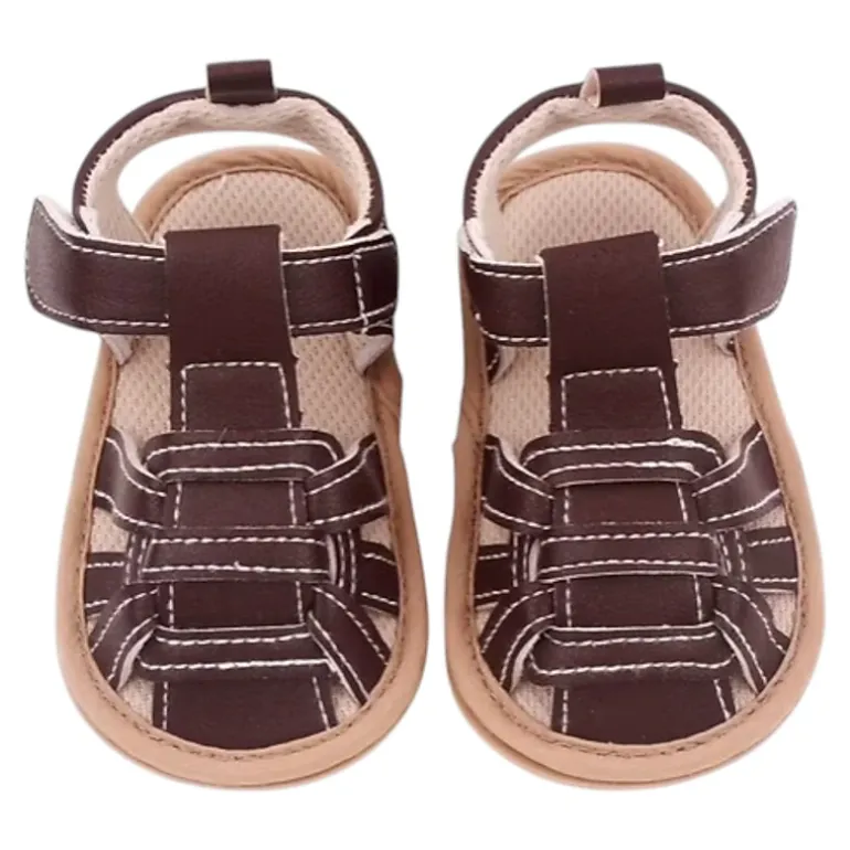 Laurenza's Baby Boys Chocolate Strap Sandals
