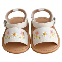 Laurenza's Baby Girls Floral Embroidered Sandals