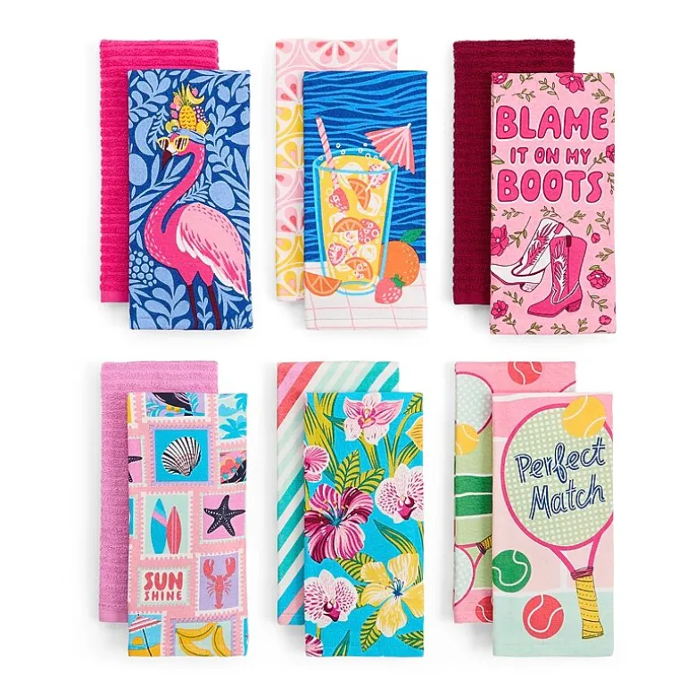 Layerings Pink Flamingo 2-pc. Kitchen Towel Set