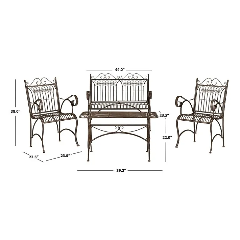 Leah Patio 4-pc. Iron Conversation Set