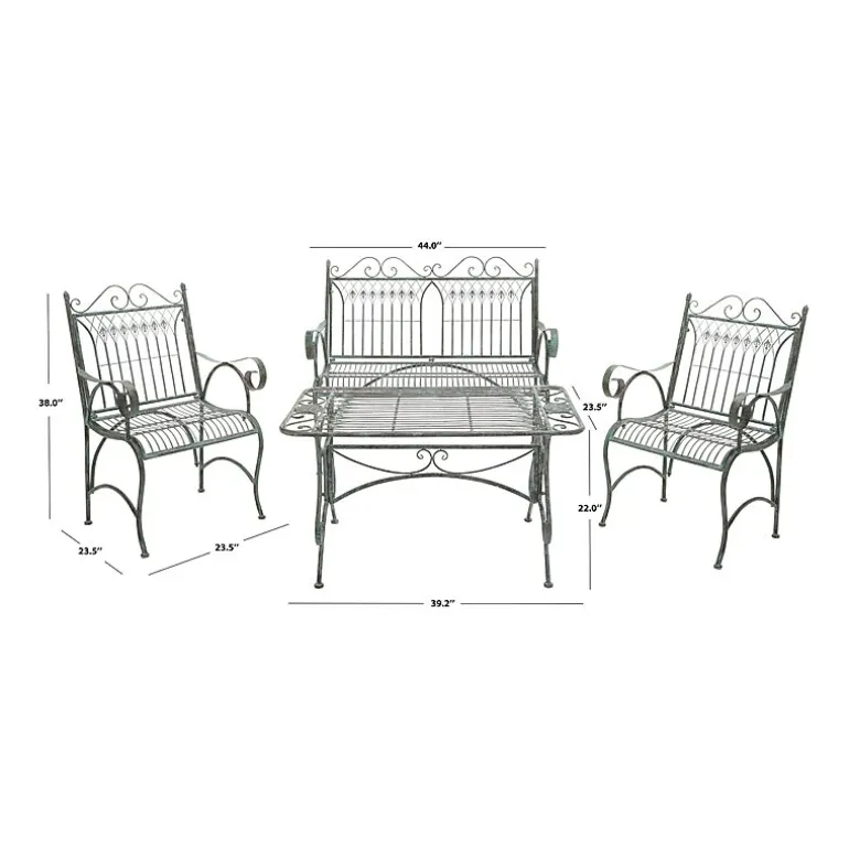 Leah Patio 4-pc. Iron Conversation Set