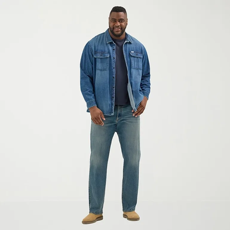 Lee Big and Tall Extreme Motion Relaxed Straight Leg Jeans