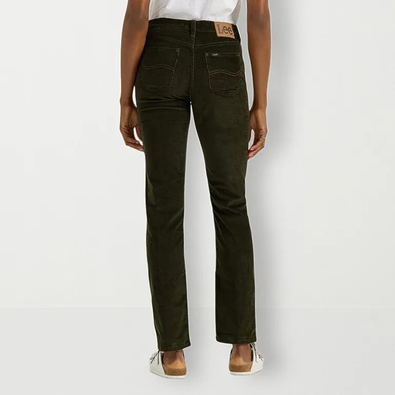 Lee Legendary Straight Fit Jean Womens Mid Rise Stretch Fabric Straight Leg Jean