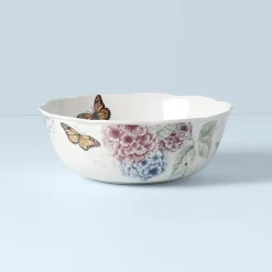 Lenox Butterfly Meadow Hydrangea Porcelain Serving Bowl