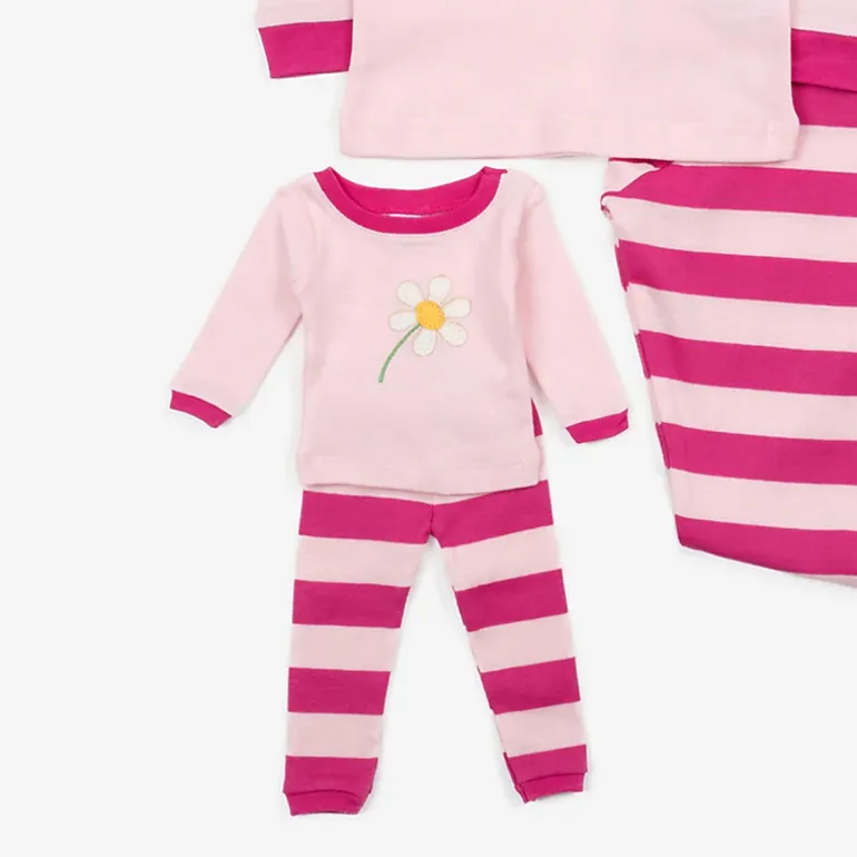 Leveret Girl & Doll Matching Cotton Nature & Wildlife Pajama Set