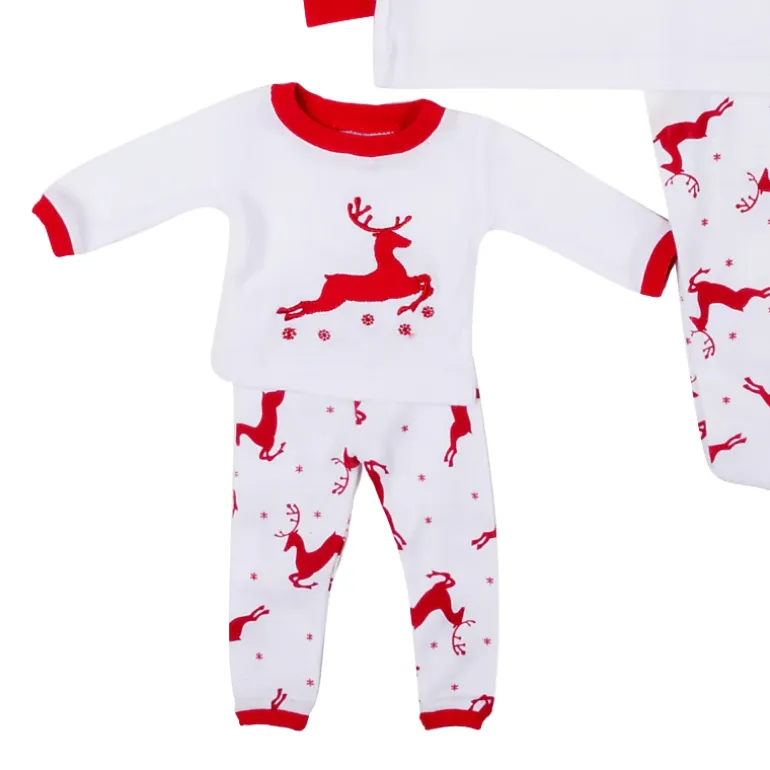 Leveret Girl & Doll Matching Cotton Christmas Holiday Pajama Set