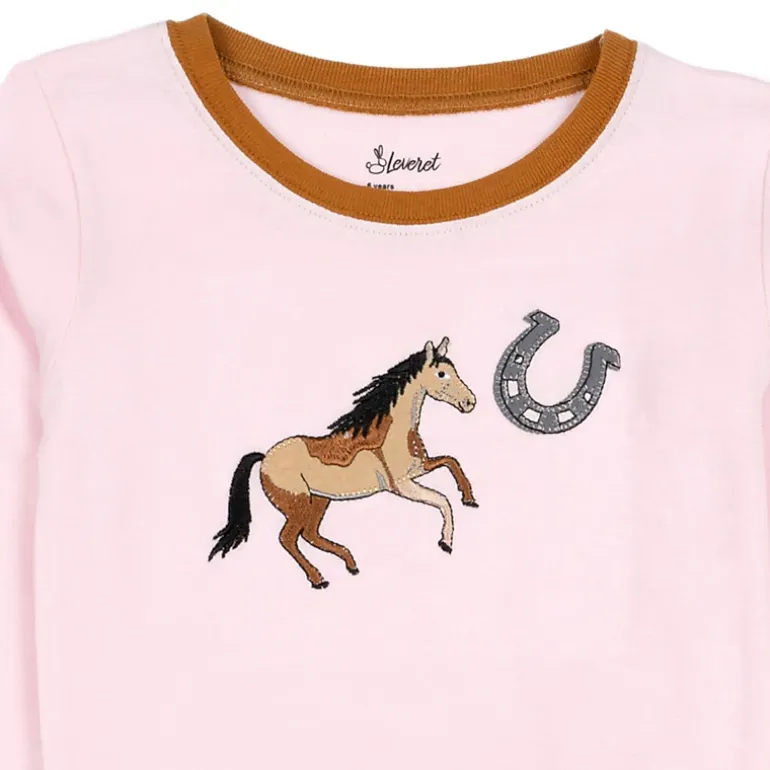 Leveret Girl & Doll Matching Cotton Animal Pajama Set