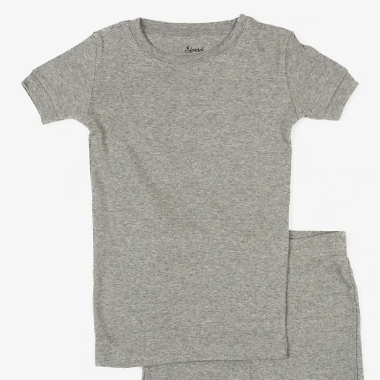 Leveret Kids 2-pc. Cotton Solid Short Sleeve Shirt & Shorts Pajama Set