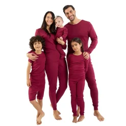 Leveret Mens 2-pc. Boho Solid Long Sleeve Cotton Snug Fit Pajamas