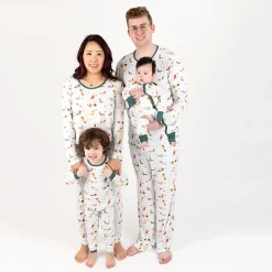 Leveret Mens 2-pc Cooling Viscose Long Sleeve Winter Holiday Pajamas