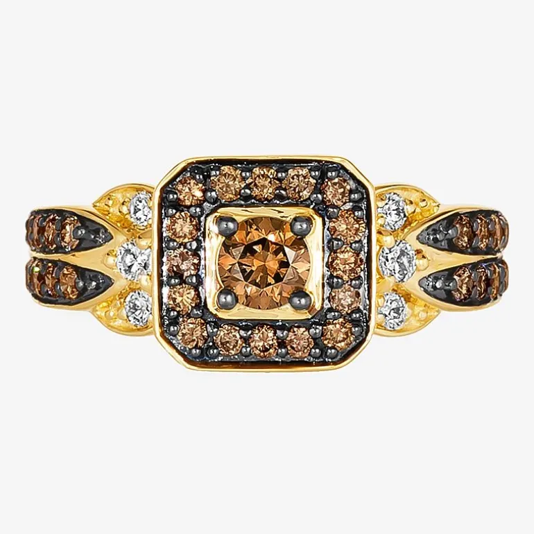 Le Vian® Ring featuring 5/8 CT. Chocolate Diamonds® 1/8 CT. Nude Diamonds™ set in 14K Vanilla, Honey or Strawberry Gold™