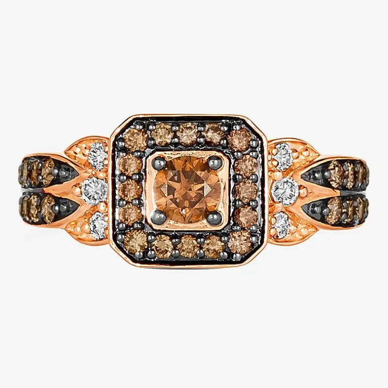 Le Vian® Ring featuring 5/8 CT. Chocolate Diamonds® 1/8 CT. Nude Diamonds™ set in 14K Vanilla, Honey or Strawberry Gold™