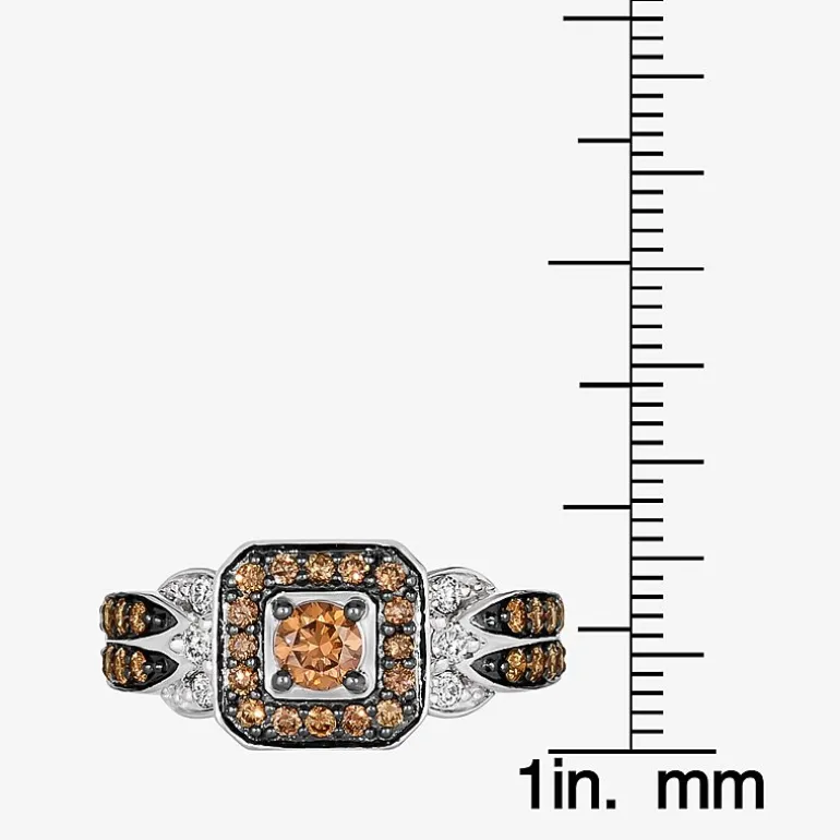 Le Vian® Ring featuring 5/8 CT. Chocolate Diamonds® 1/8 CT. Nude Diamonds™ set in 14K Vanilla, Honey or Strawberry Gold™