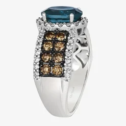 Le Vian® Ring featuring 1 1/3 CT. Peach Morganite™ 3/4 CT. Chocolate Diamonds® 1 3/8 CT. Nude Diamonds™ set in 14K Strawberry Gold®